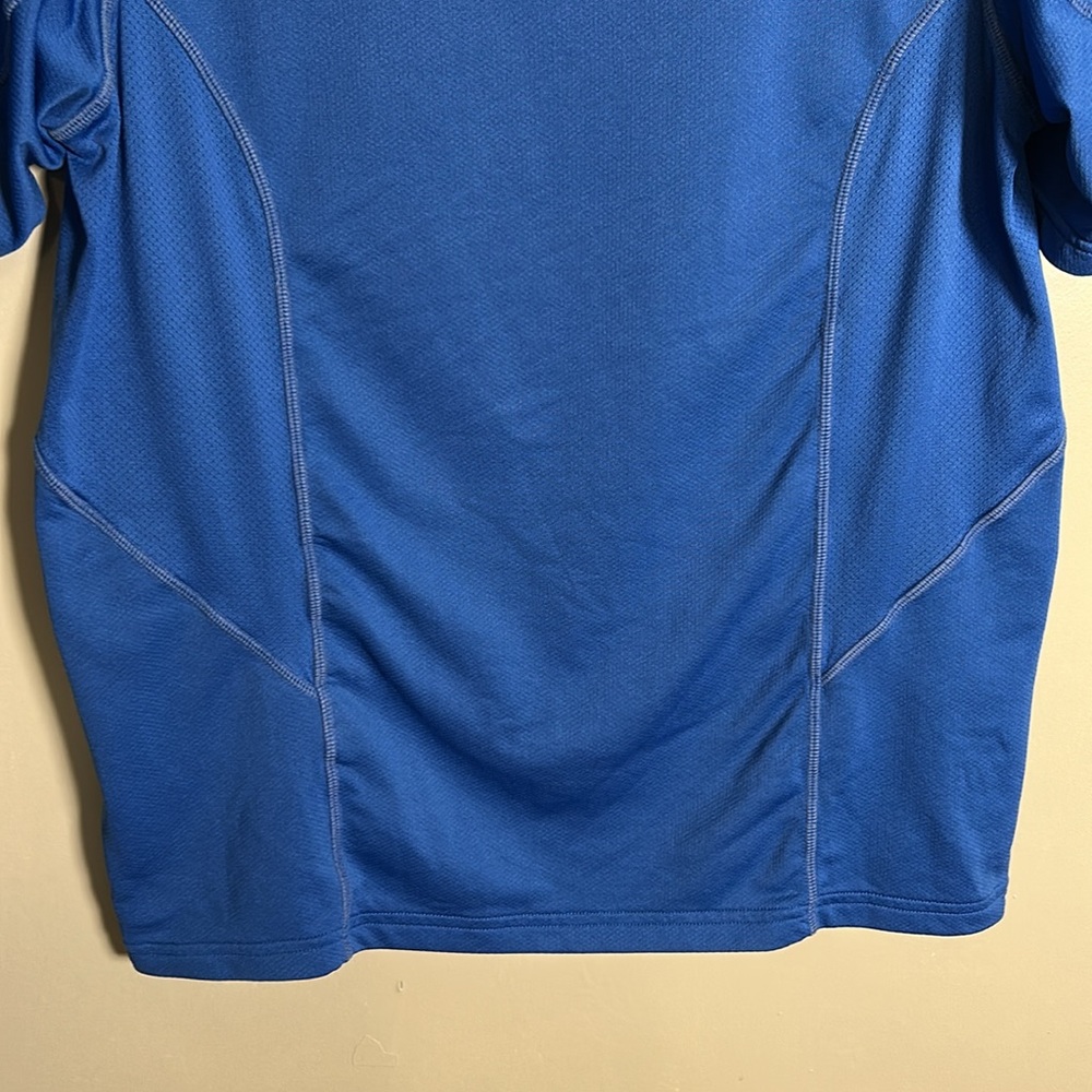 Nike Fit Dry Blue and Yellow Performance Quick Dry Short Sleeve Shirt Sz Large - Picture 12 of 13